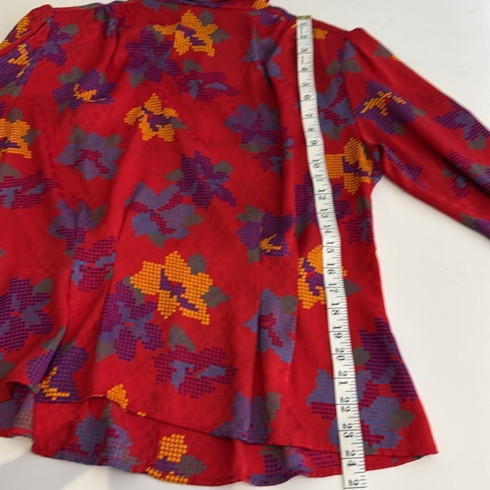 Laura and Jayne vintage retro long sleeve blouse with shoulders pads size 10 - Picture 6 of 6